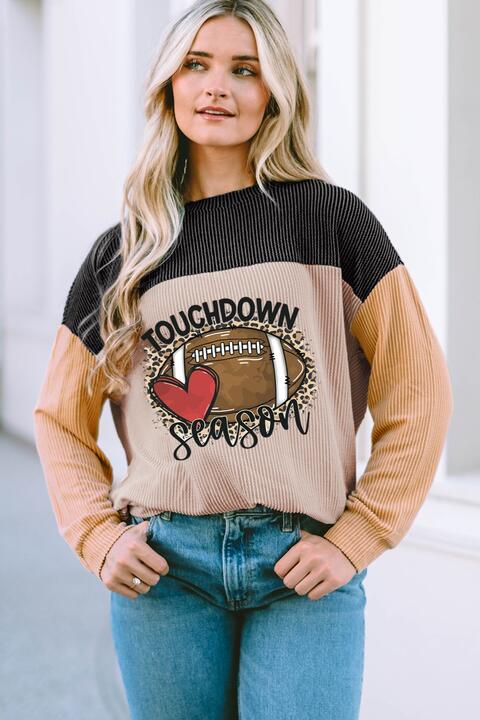 Graphic Round Neck Long Sleeve Sweatshirt
