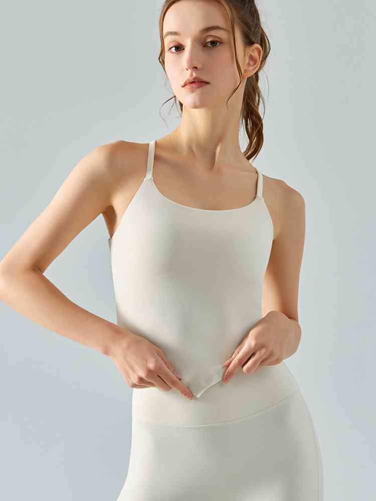 Scoop Neck Sleeveless Sports Tank Top