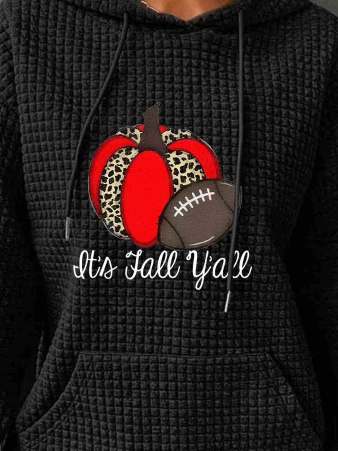 Fall Graphic Hoodie with Front Pocket